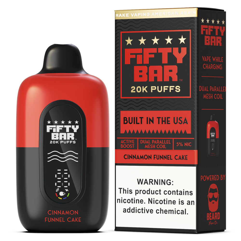 Fifty Bar Cinnamon Funnel Cake 20K Puffs: Sweet Vape 2025 Fifty Bar Cinnamon Funnel Cake 20K Puffs: Sweet Vape 2025