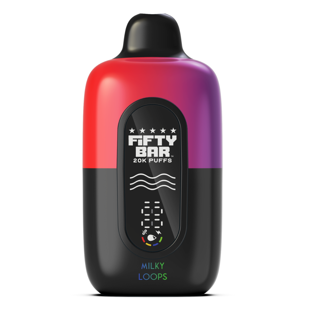 Milky Loops – Fifty Bar Black Series | 20K Puffs
