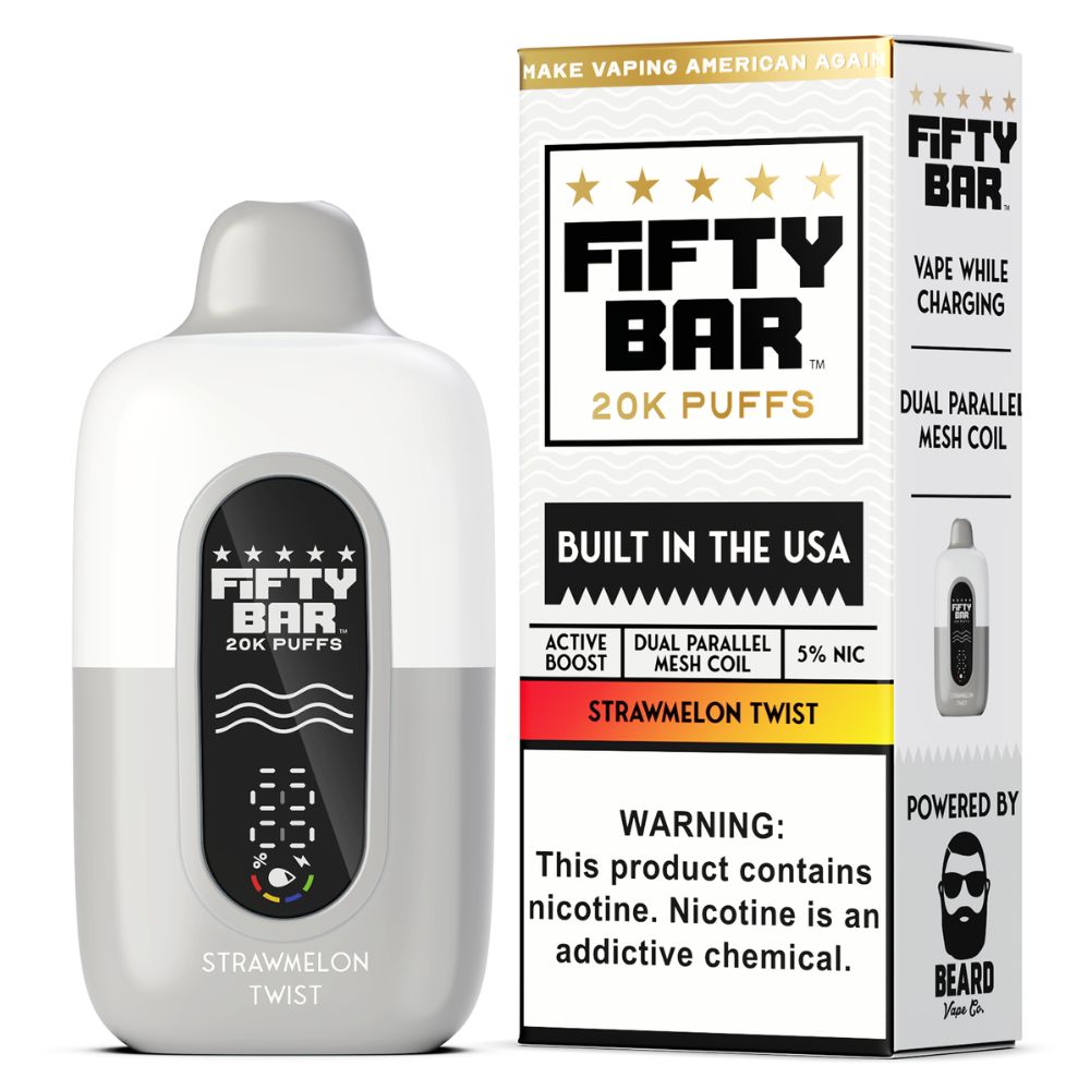 Strawmelon Twist – Fifty Bar White Series | 20K Puffs