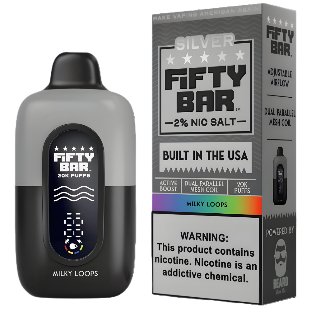 Milky Loops | Fifty Bar Silver Series 20K Puffs Milky Loops | Fifty Bar Silver Series 20K Puffs
