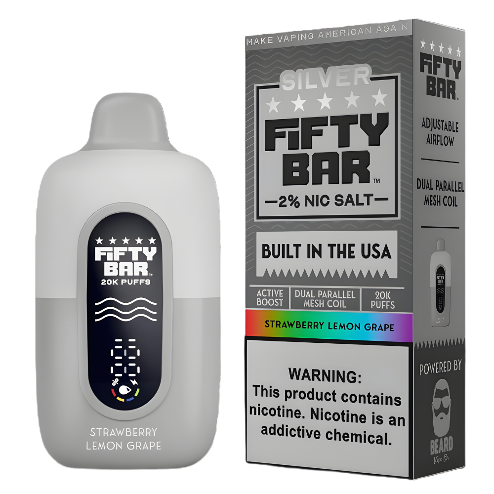 Strawberry Lemon Grape | Fifty Bar Silver Series 20K Puffs Strawberry Lemon Grape | Fifty Bar Silver Series 20K Puffs