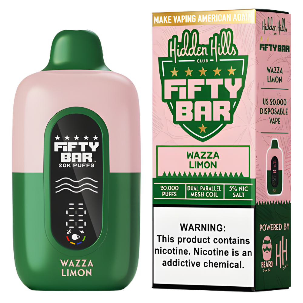 Fifty Bar Vape Baja Burst Acrylic Display | Standard FRUITIA X FIFTY BAR  20K DISPOSABLE VAPE