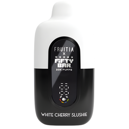 White Cherry Slushie – Fifty Bar X Fruitia | 20K Puffs