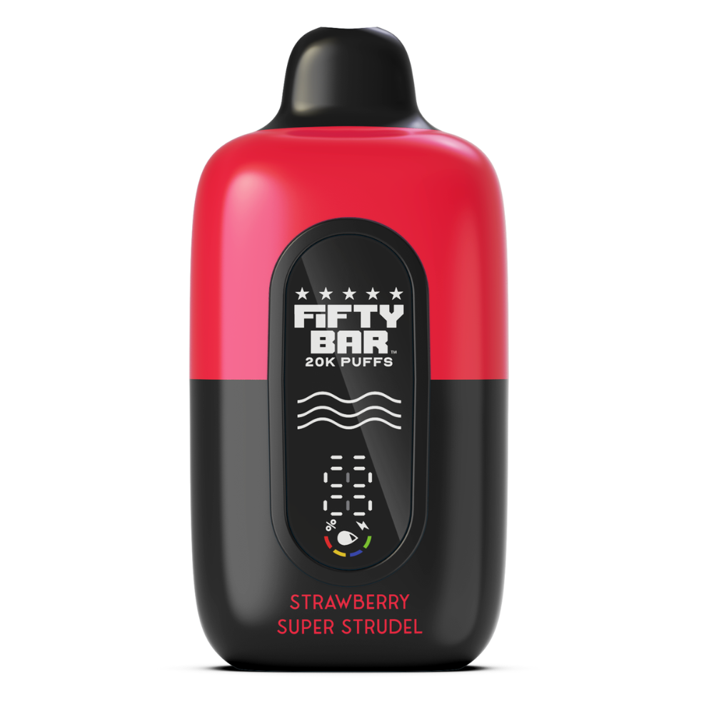 Strawberry Super Strudel – Fifty Bar Black Series | 20K Puffs