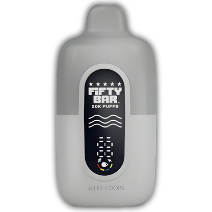 Milky Loops – Fifty Bar Silver Series | 20K Puffs
