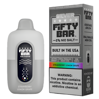 Strawberry Lemon Grape – Fifty Bar Silver Series | 20K Puffs