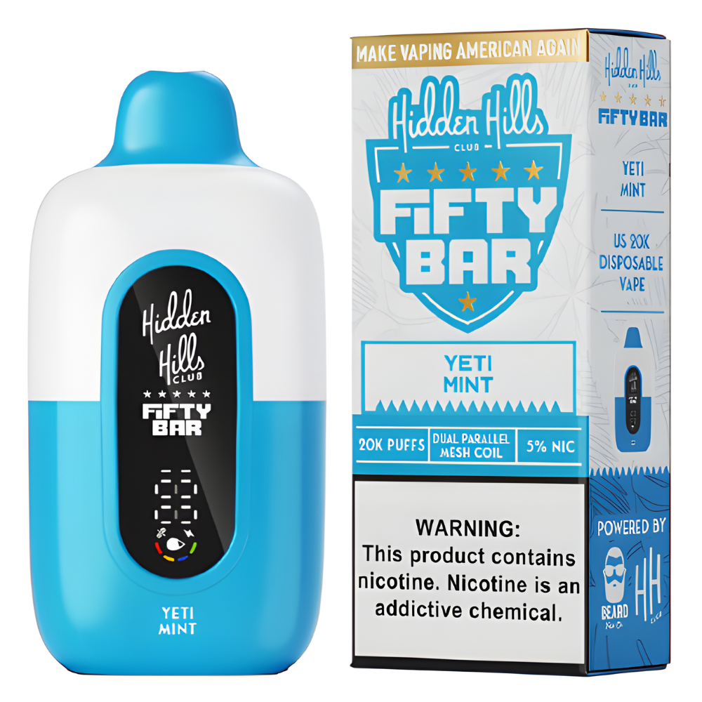Yeti Mint – Fifty Bar X Hidden Hills | 20K Puffs